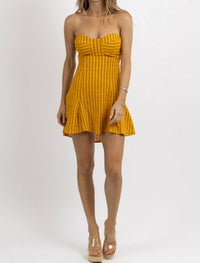 Olivaceous - Pinstripe Mini Dress
