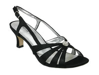 David Tate Women's Rosette Slingback Sandal in black - women's heels