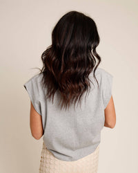 Things Between Women's Nights Like This Muscle Tee in grey - women's shirt - detail view