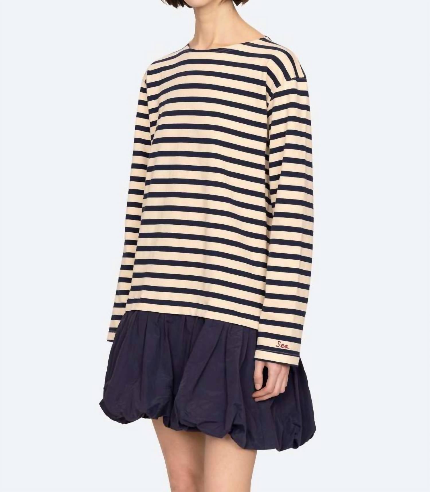 Sea - Athena Striped T Shirt Combo Bubble Dress