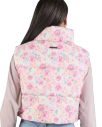 Simply Southern - Crop Puffer Floral Vest