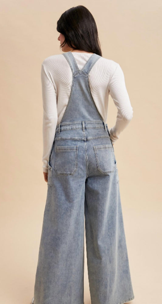 Anniewear - Palazzo Leg Overall Jumpsuit