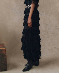 The Great. - Winter Mesh Flounce Skirt