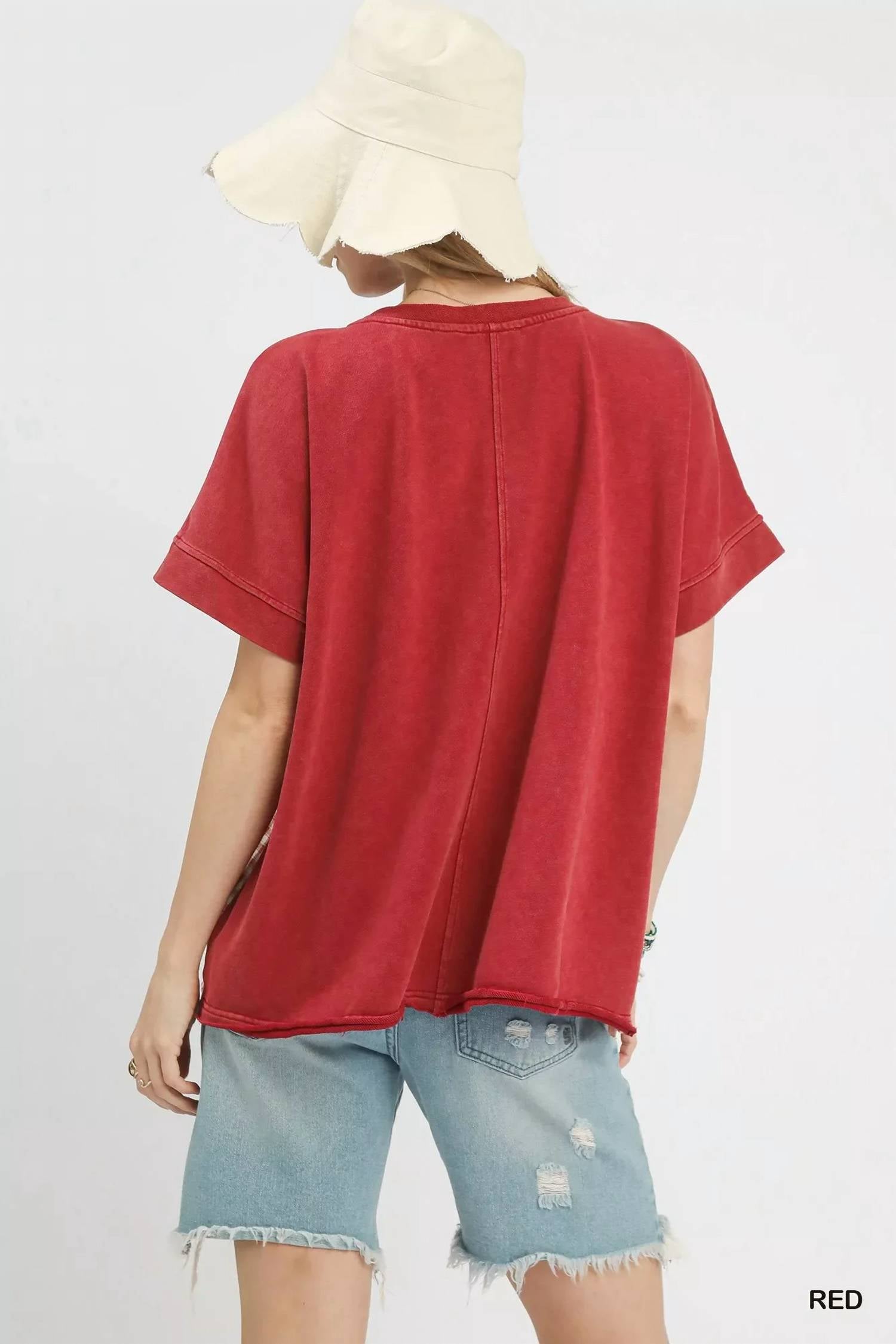 Umgee - Mineral Wash French Terry Top