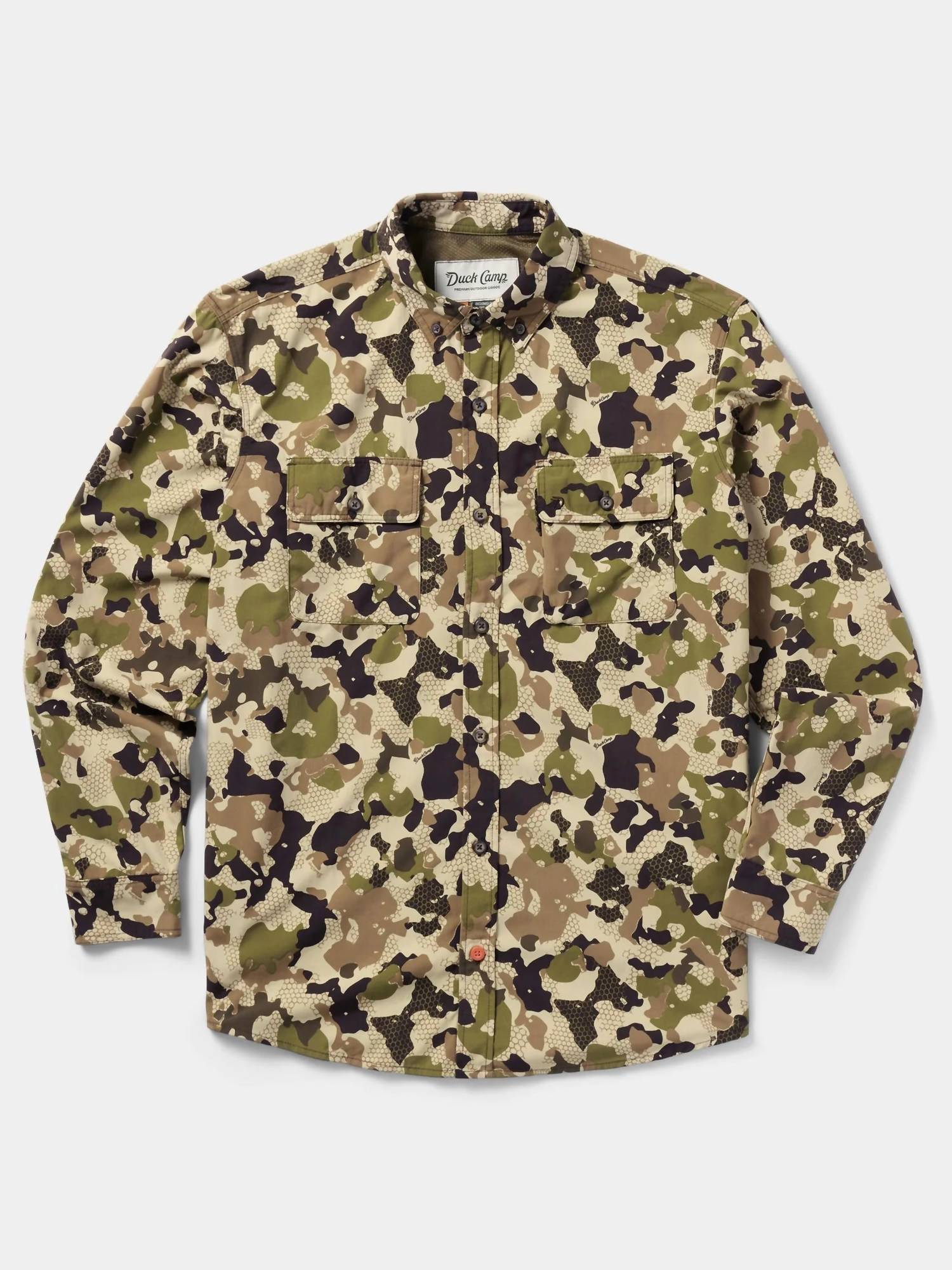 Duck Camp Lightweight Hunting Shirt in wetland - men's shirt - detail view