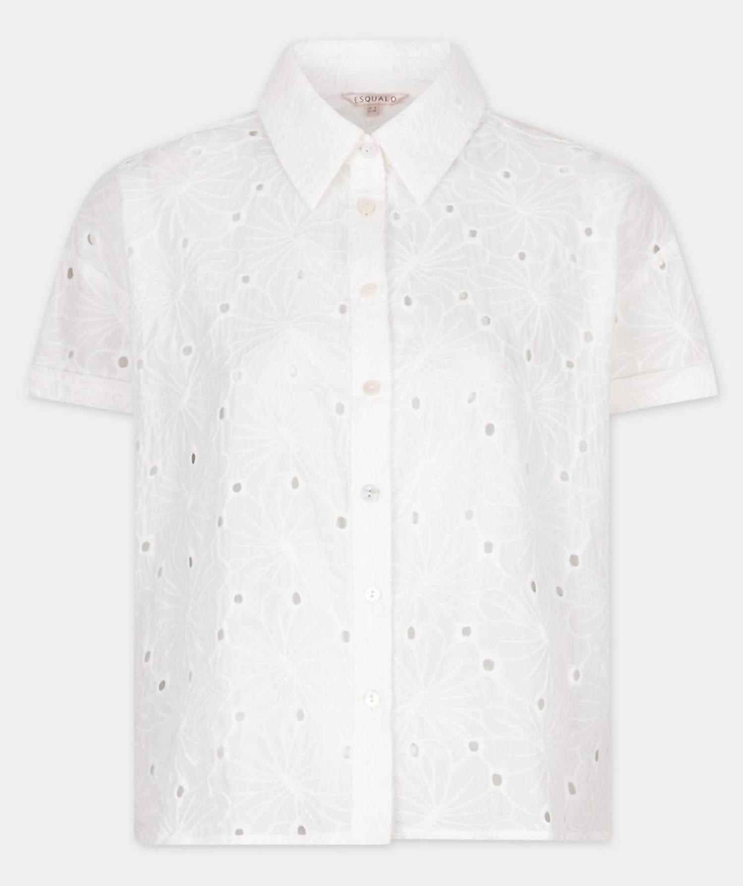 Esqualo - Flower Embroidery Blouse