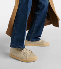 SAINT LAURENT Men's Court Classic Sl/39 Mid-top Sneakers in tan - men's sneaker - view 8