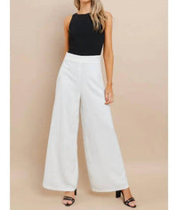 TCEC Classic City Wide Leg Pant in white - women's pants