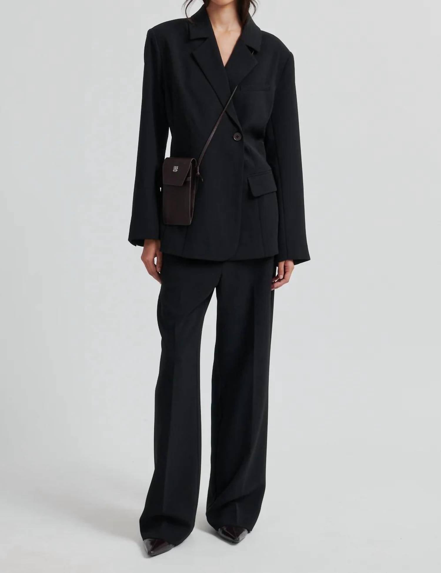 Second Female Women's Fique Trousers in black - women's pants