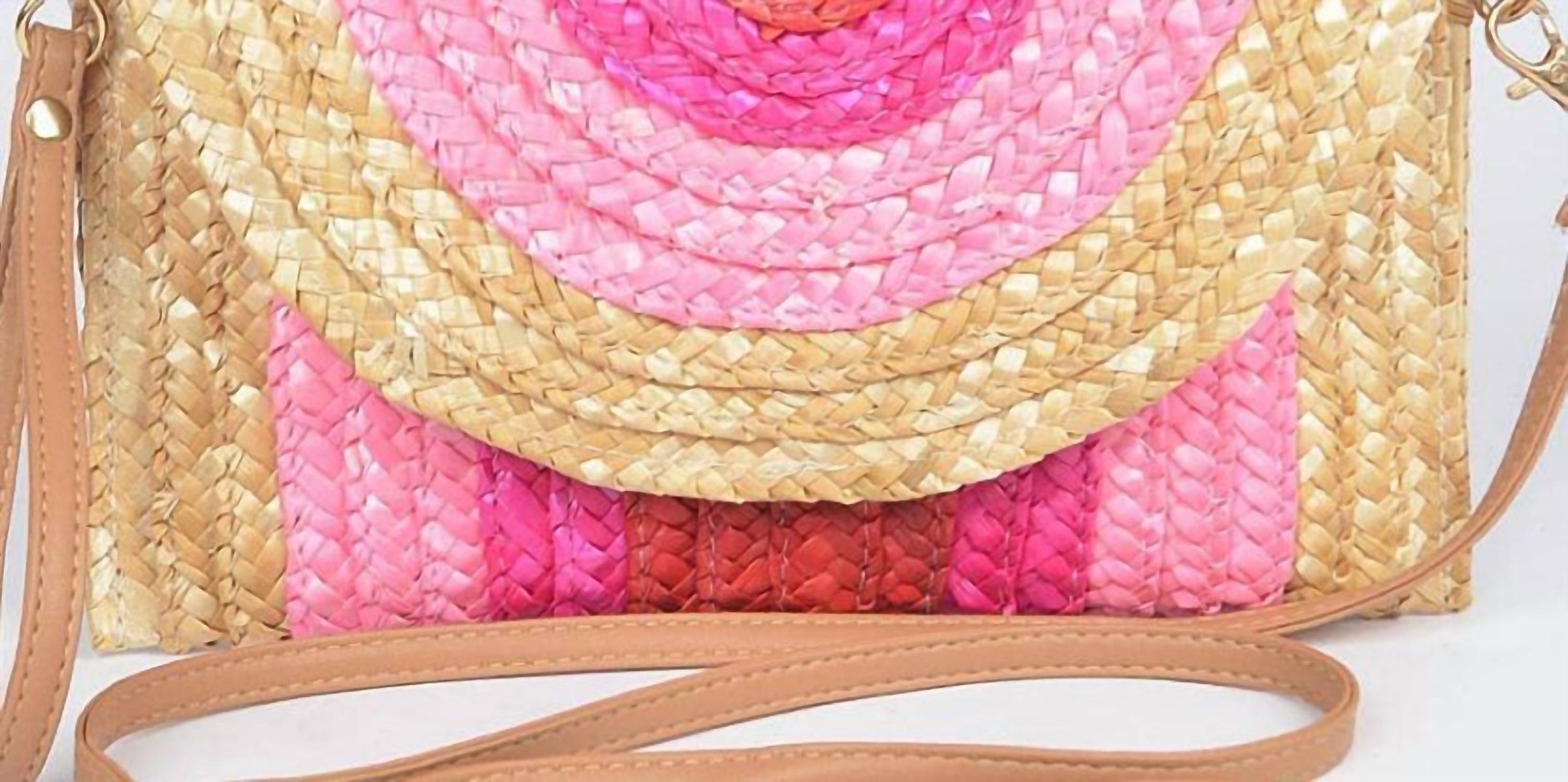 3Am By H&D Accessories - Women's Colorful Faux Straw Envelope Clutch Bag