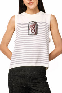 Queen Of Sparkles - Licensed Diet Coke Can Knit Tank Top