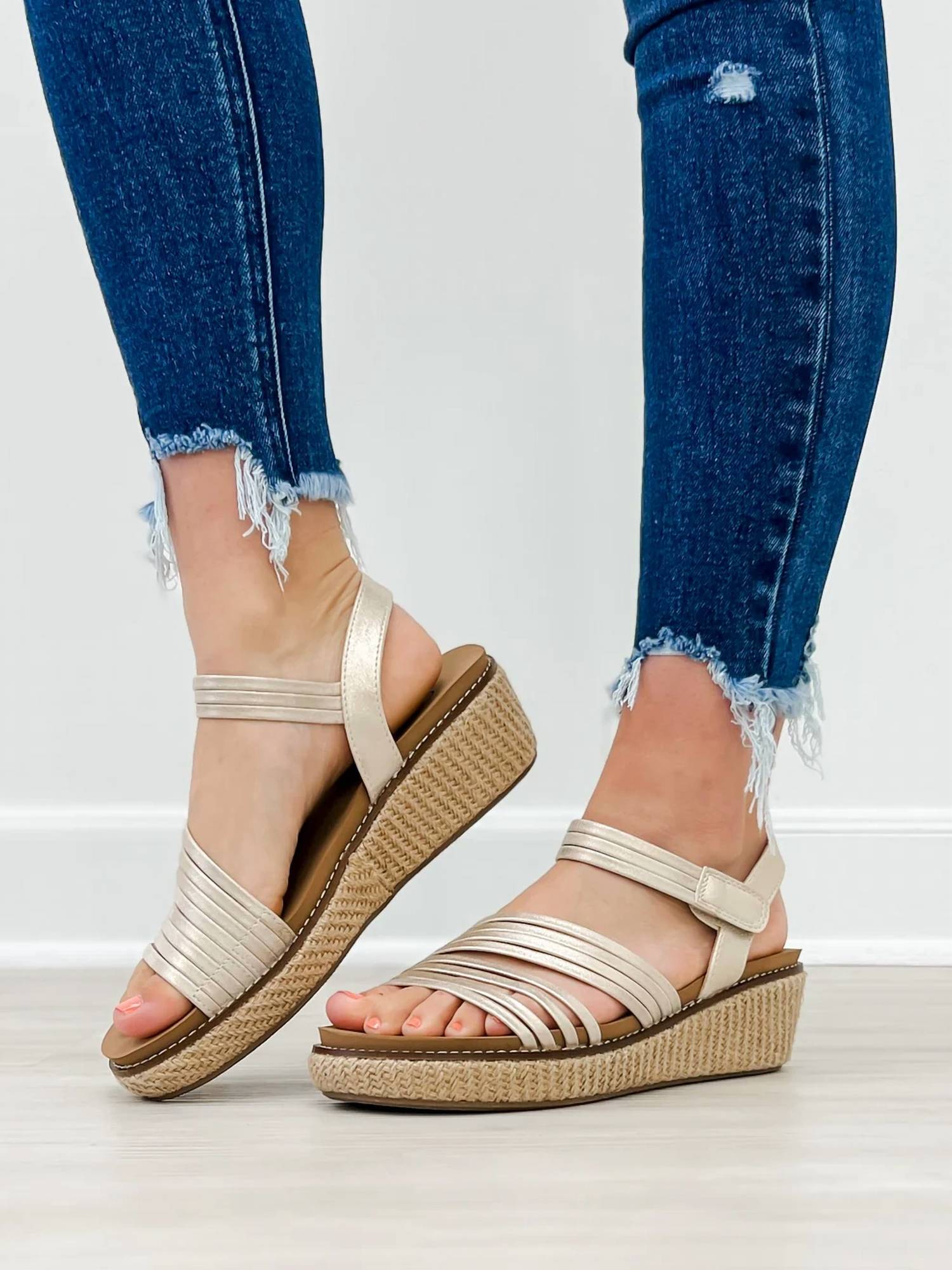 Corkys Footwear - Women's Bright As The Sun Strappy Wedge Sandals