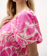 Joseph Ribkoff - Floral Puff Sleeve Shift Dress