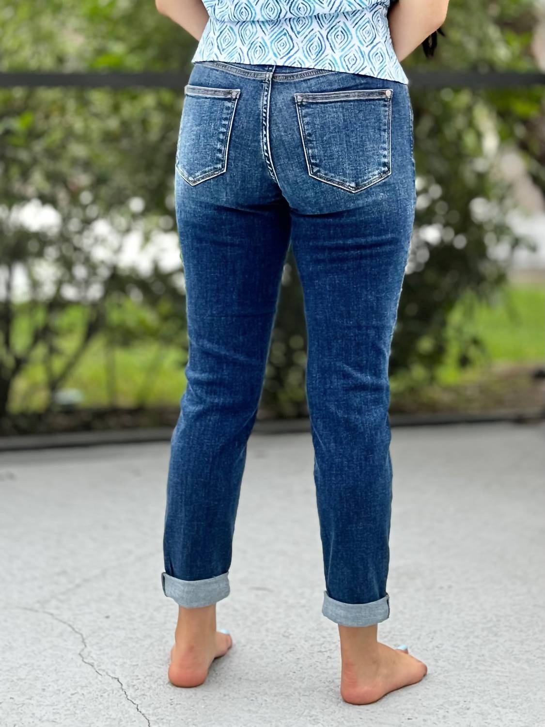 Judy Blue - Just Roll With It Slim Cut Jeans