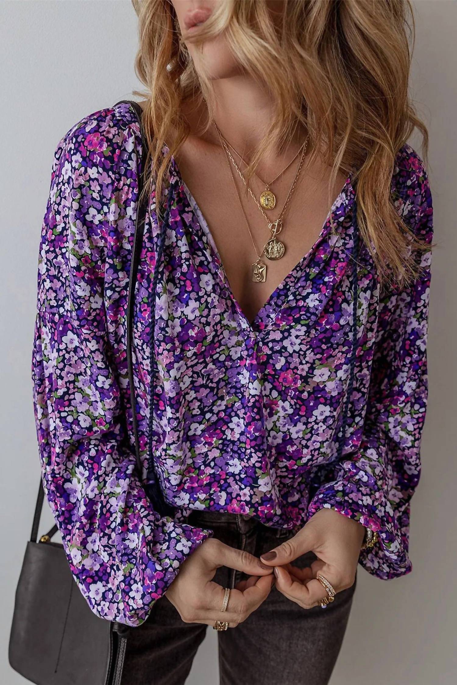 Full Time Purchase - Boho Flower Blouse