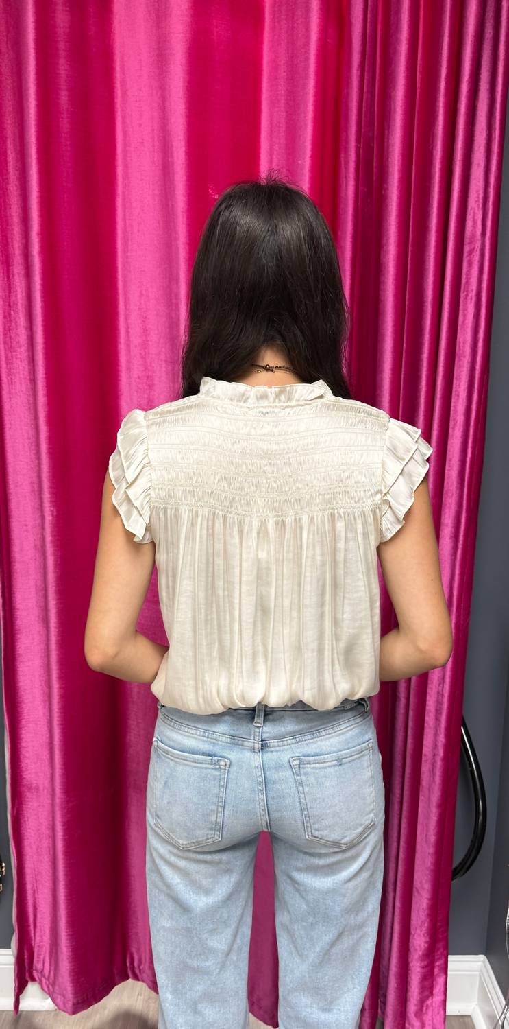 Current Air - Posey Flutter Sleeveless Blouse