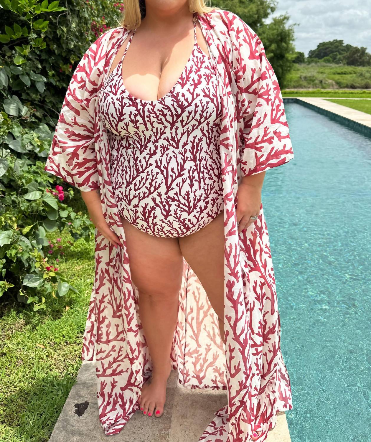 Alicia Swim - Cindy Cross Back One-piece Swimsuit - Plus