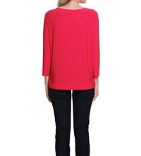 Multiples - High-neck Knit Shimmer Top