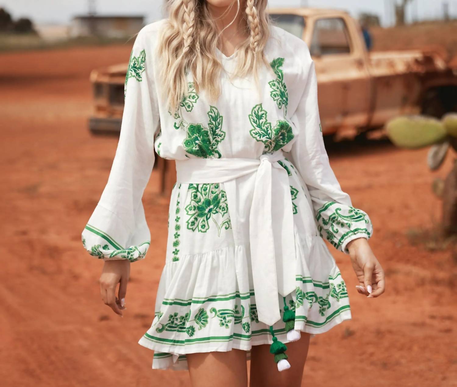 Miss June Paris Women's Anika Dress in green - women's dress