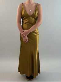 Lulus - Vine And Branches V Maxi Slip Dress