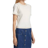 Frame - Contrast Rib Stitch Short Sleeve Tee
