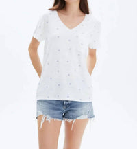 Chrldr - All Over Stars V-neck Wide T-shirt