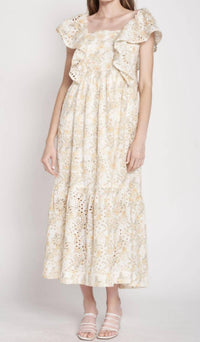 En Saison - Floral Eyelet Midi Dress