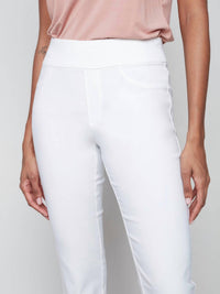 Charlie B - Stretch Capri Pants With Cuffs
