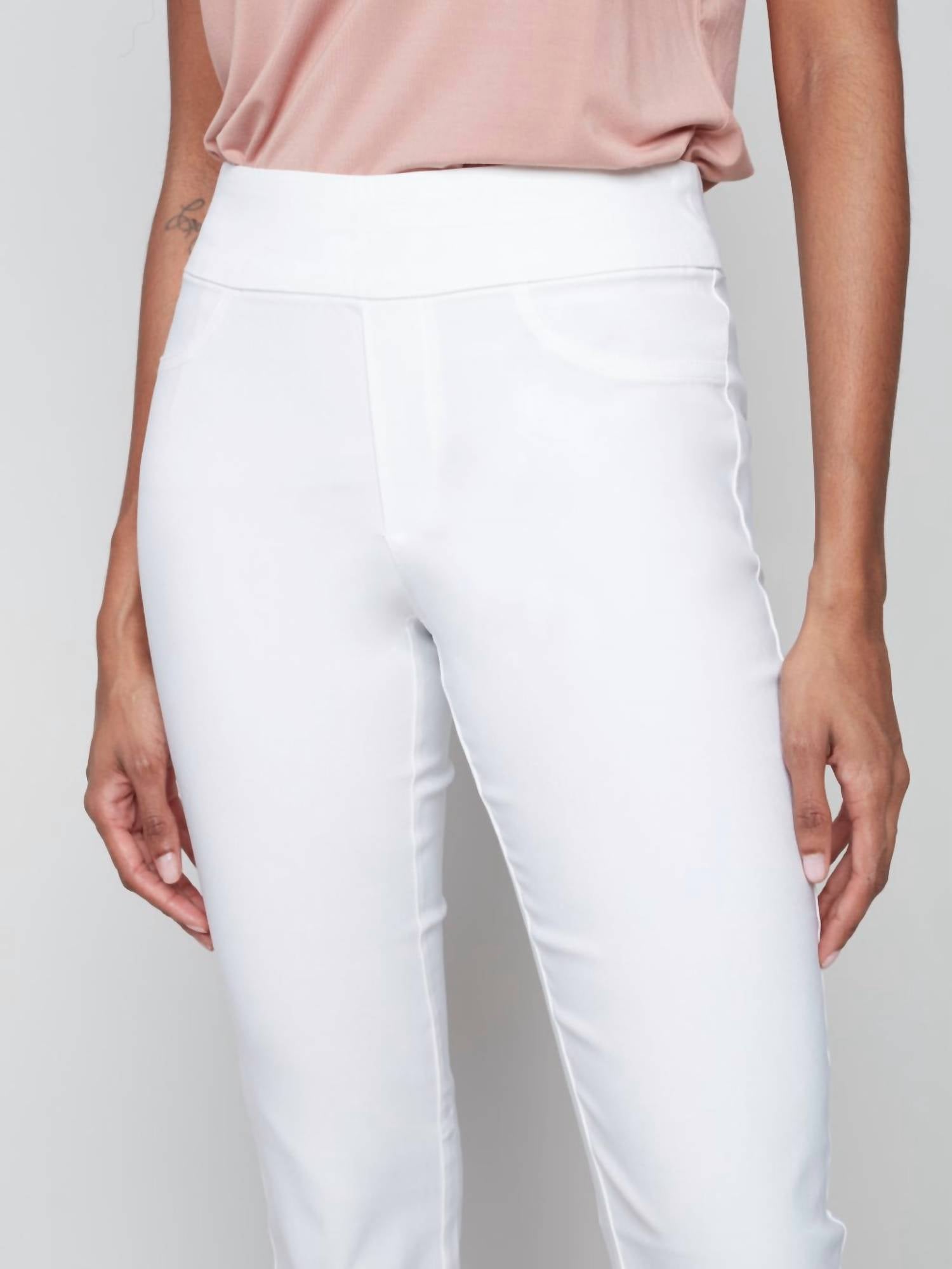 Charlie B - Stretch Capri Pants With Cuffs