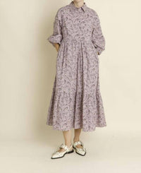 Aureum - Presley Pintuck Midi Shirt Dress