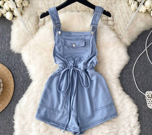 Pink Ripple - Girl's Beaty Pocket Front Romper