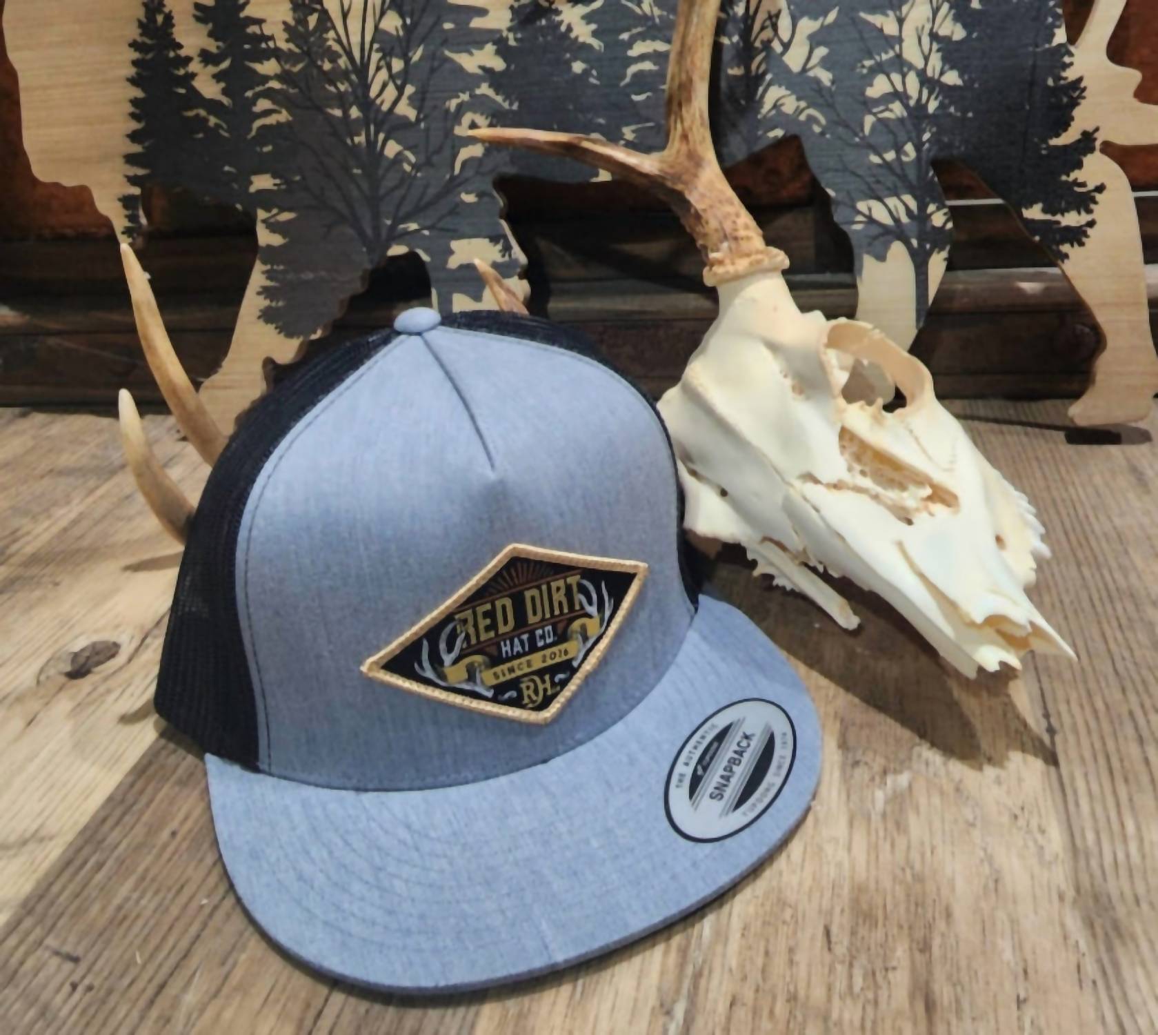 Red Dirt Hat Company - Unisex Antlers Heater 5 Panel Cap