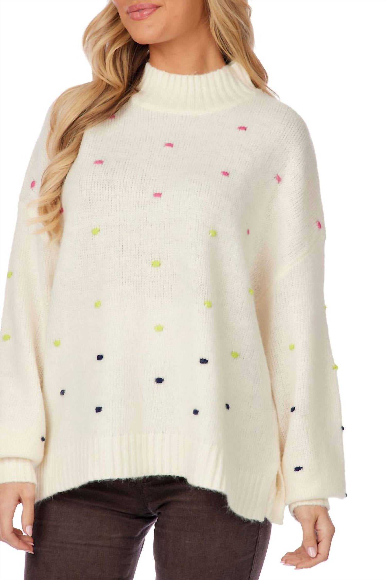 Mudpie - NOVIE POM POM SWEATER