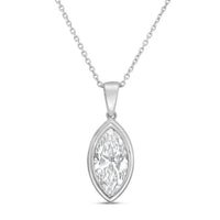 Diana M Jewels - Women's Marquise Lab-Grown Diamond Pendant Necklace (9.00 Ct) - Elegant Plus