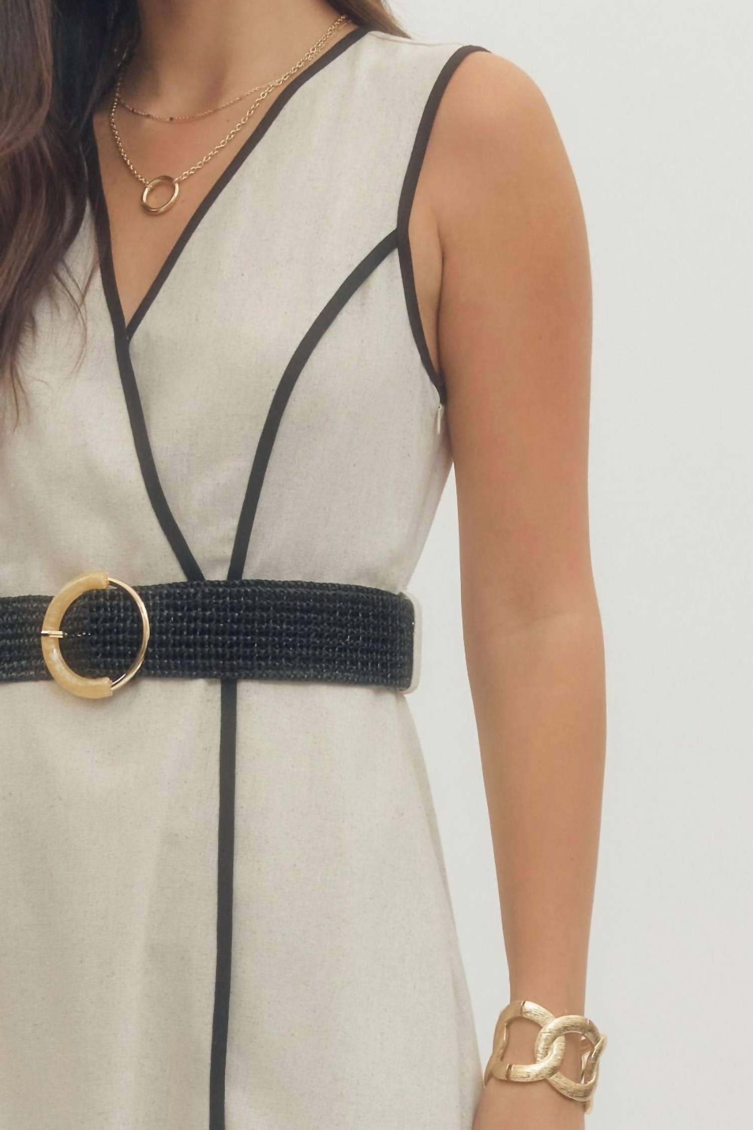 Entro - Belted Midi Dress