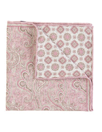 Pacific Silk - Paisley To Medallion Print Hanky Scarf