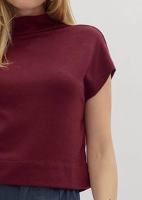Entro - Megan Knit Mock Neck Top