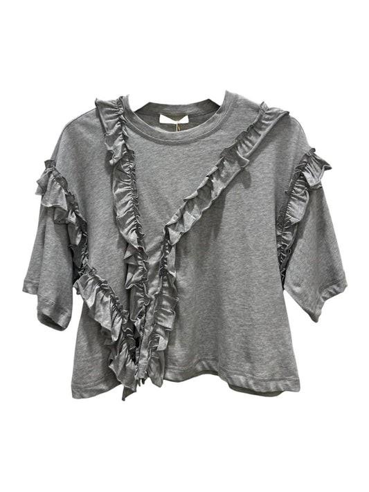 Ulla Johnson - Women's Sydney Short Sleeve Ruffle Tee Top