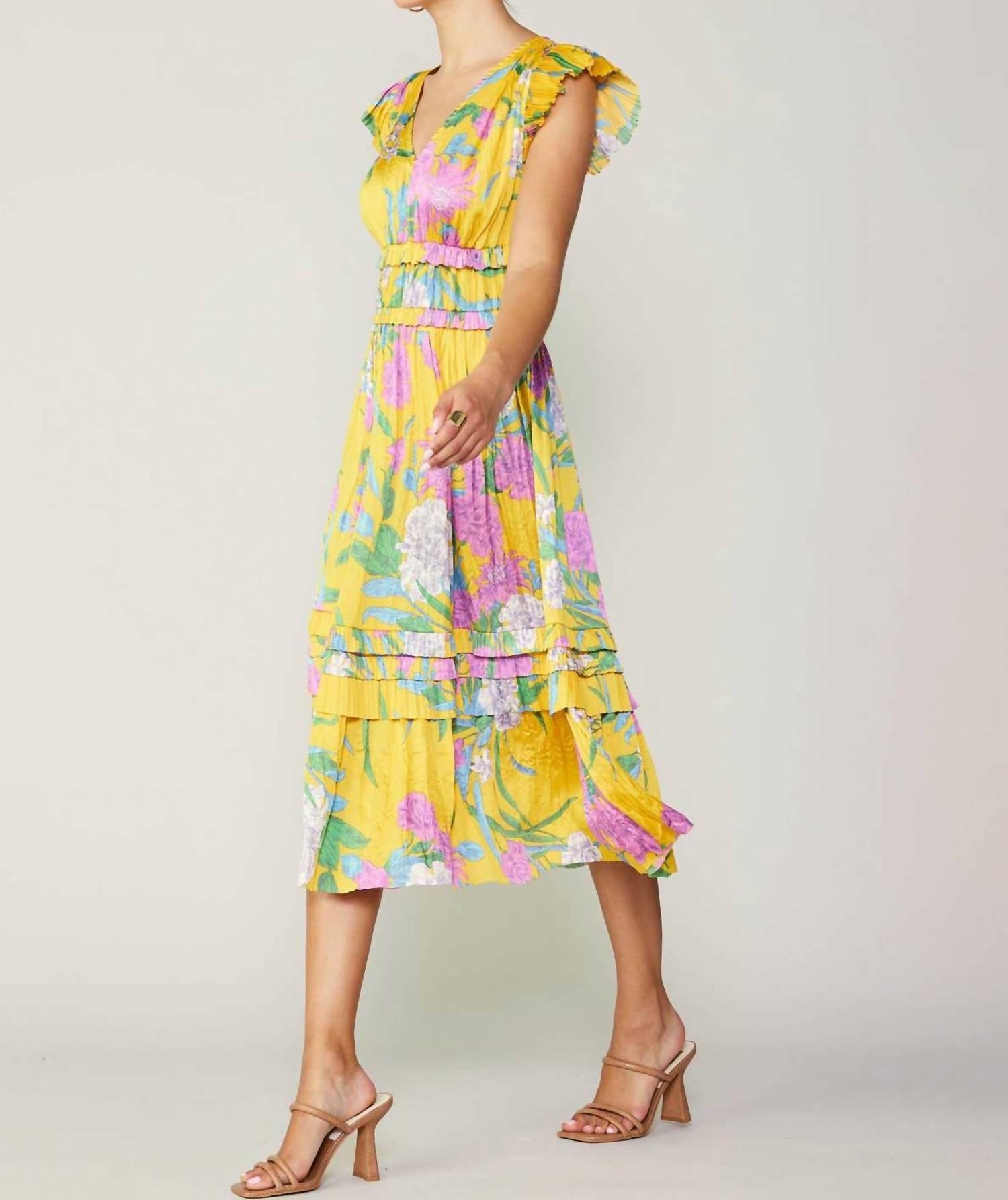Current Air - Pleated Midi Dress