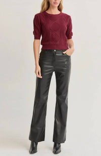 Crescent - Faux Leather Pants