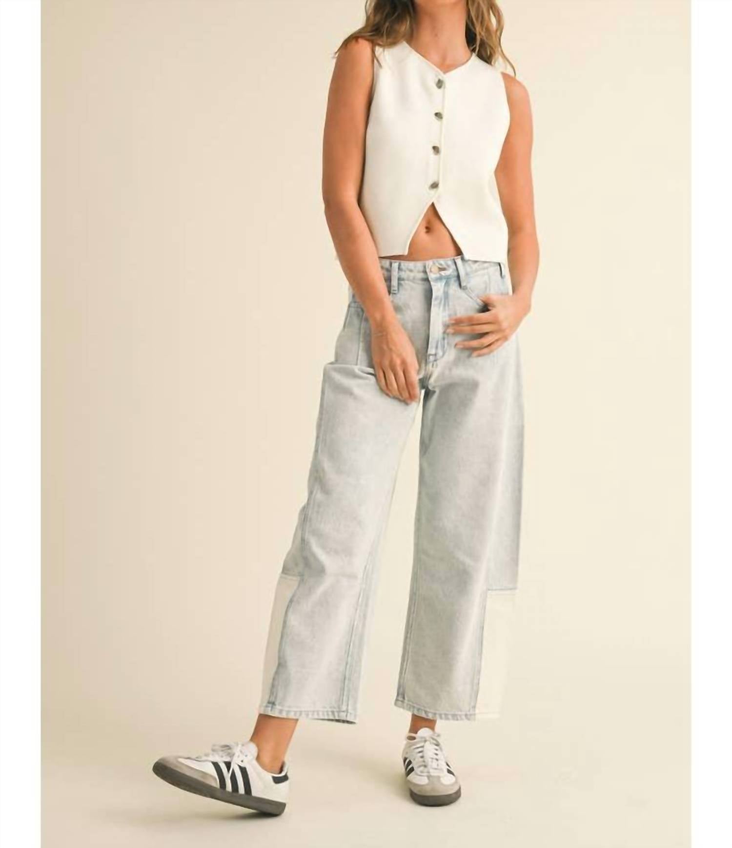 Miou Muse - Color Combo Barrel Pants