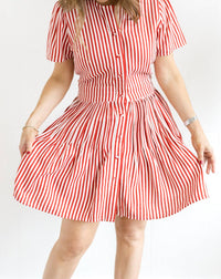 Sail To Sable - Button Front Cinched Dress