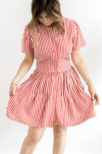 Sail To Sable - Button Front Cinched Dress