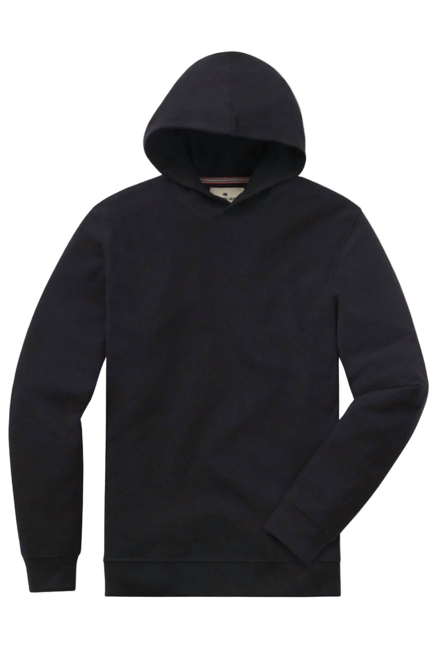The Normal Brand Puremeso Essential Long Sleeve Hoodie in black - men's shirt - view 4