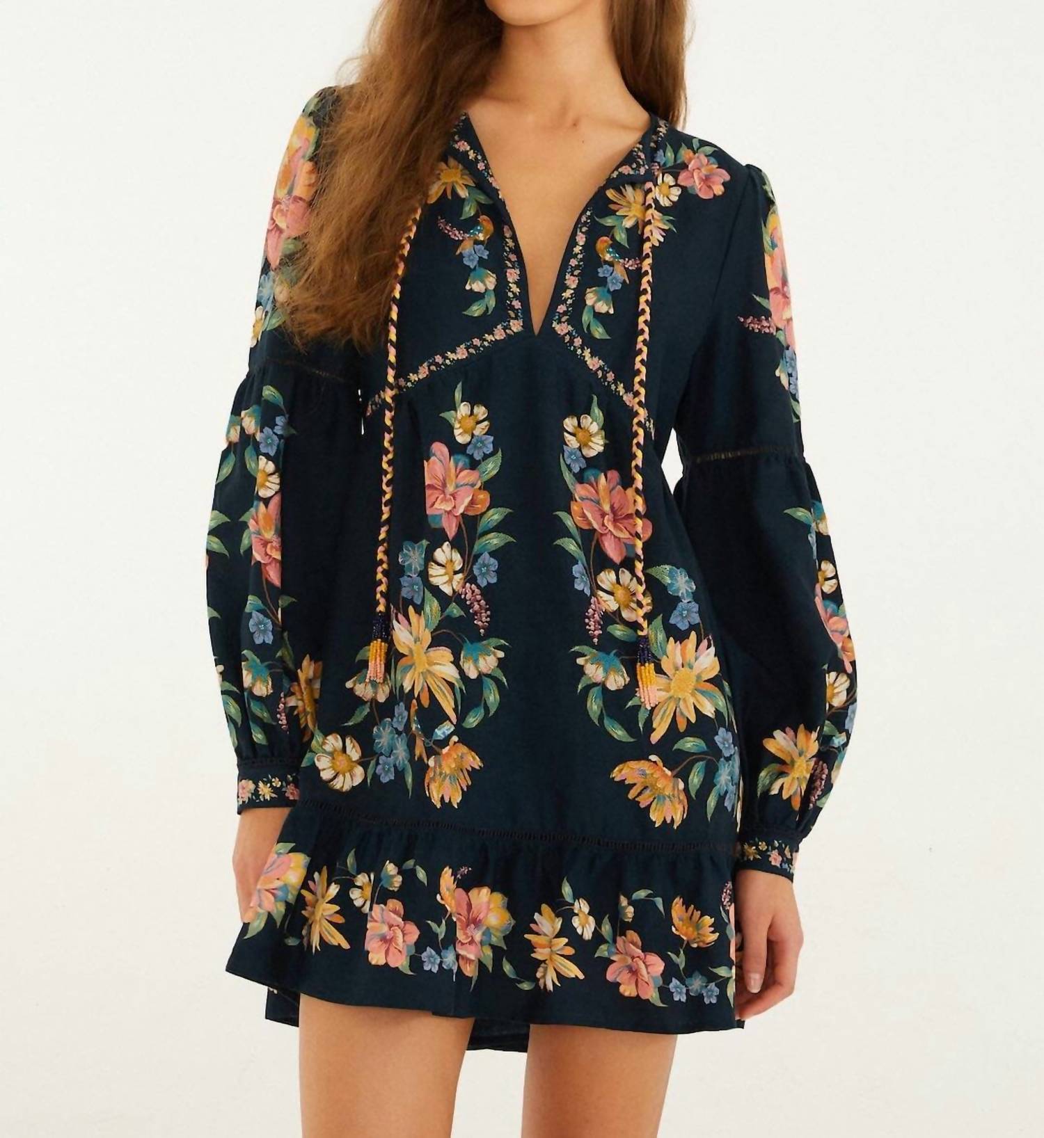 Farm Rio - Maira Floral Mini Dress