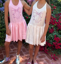 Lola + The Boys - Girls Crystal Bow Bubble Dress
