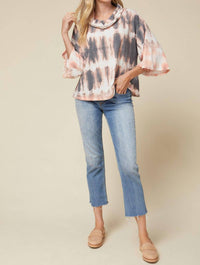 Entro - Tie Dye Cowl Neck Top