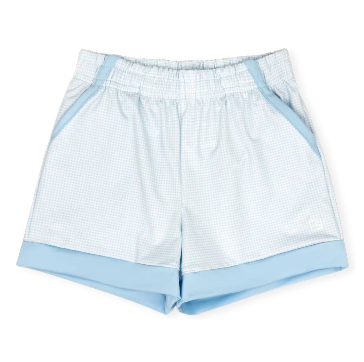 Set Fashions Kids Graham Short in cotton candy blue minigingham - kids' shorts
