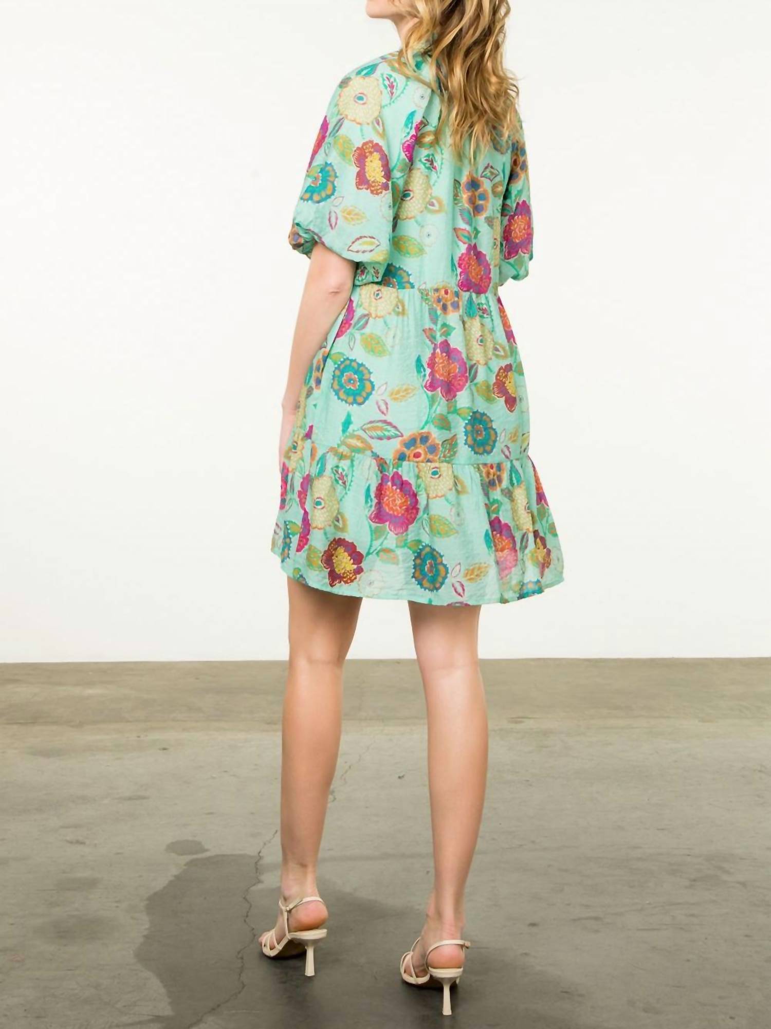 Thml - Puff Sleeve Floral Dress
