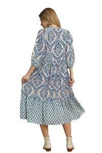 Umgee - Paisley Crosspatch Midi Dress